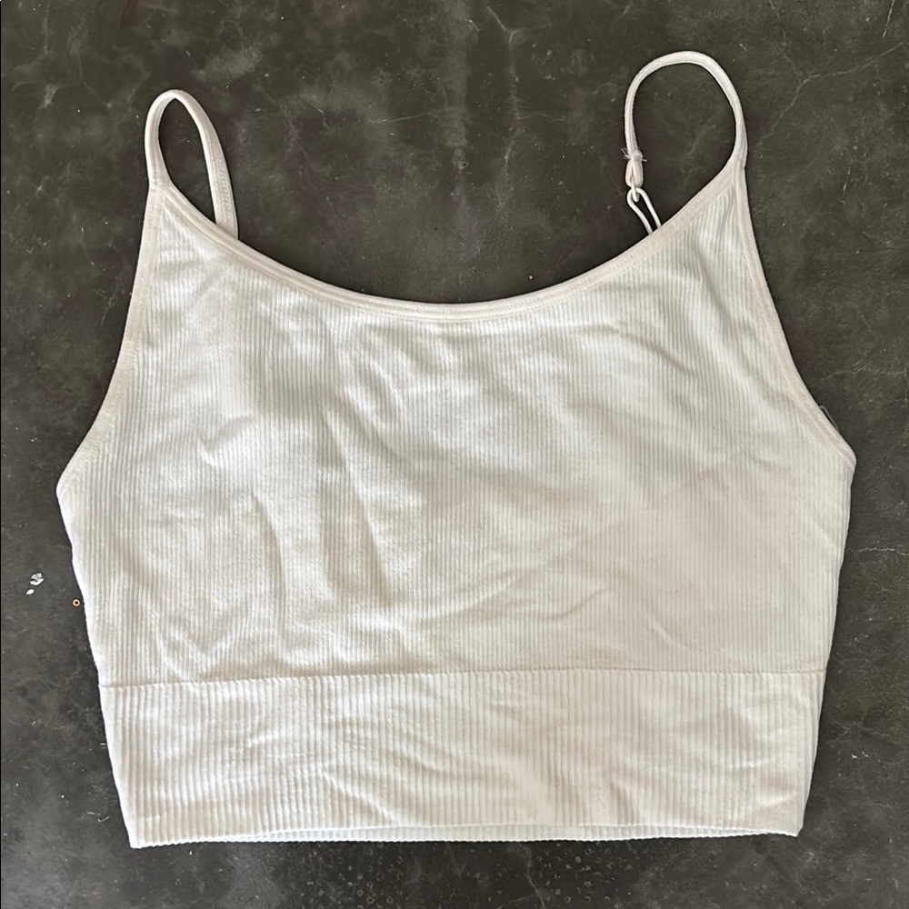 NWOT - Old Navy Longline Ribbed Sports Bra - Ivory